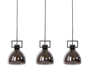 Hanglamp Industry chroom Glas 105 cm breed