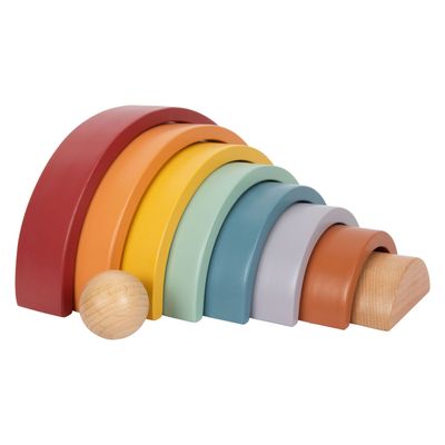 Small Foot houten regenboog bouw bogen met bal,