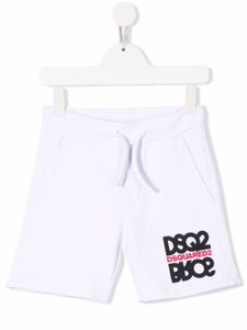 DSQUARED2 KIDS short à logo imprimé - Blanc