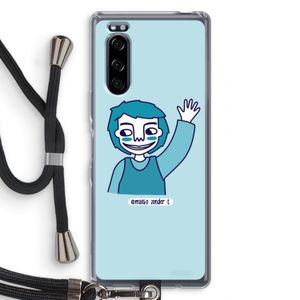 Zwaai: Sony Xperia 5 Transparant Hoesje met koord