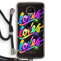 Loves: Motorola Moto Z Force Transparant Hoesje met koord Loves: Motorola Moto Z Force Transparant Hoesje met koord