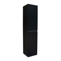 Kolomkast Sanilux Trendline Met Greeplijst Mat Zwart 160x35x35 cm Black Oak Sanilux