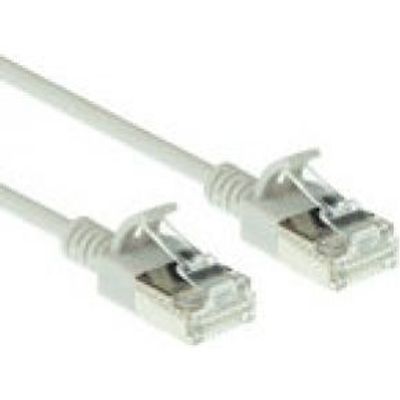 ACT Grijze 2 meter LSZH U/FTP CAT6A datacenter slimline patchkabel snagless met RJ45 connectoren