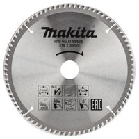 Makita Accessoires D-65626 Afkortzaagblad | div. materialen | 216x30x2,4 | 80T | 5g - D-65626