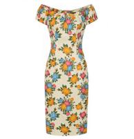 Collectif Lorena Rose Garden Pencil Dress Multi-S