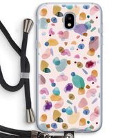 Terrazzo Memphis Pink: Samsung Galaxy J5 (2017) Transparant Hoesje met koord