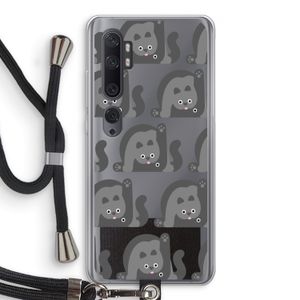 Cats: Xiaomi Mi Note 10 Pro Transparant Hoesje met koord