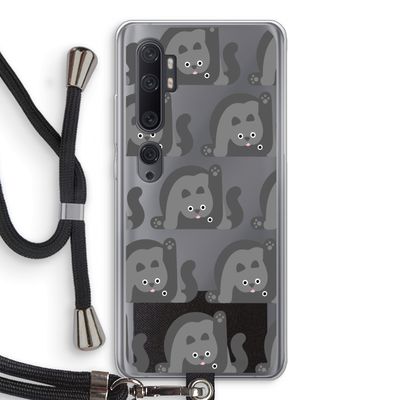 Cats: Xiaomi Mi Note 10 Pro Transparant Hoesje met koord