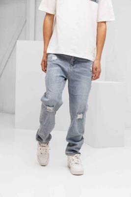 Black Bananas Dribble Straight Fit Denim Jeans Kids Lichtblauw - Maat 128 - Kleur: Blauw | Soccerfanshop