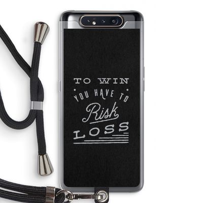 Risk loss: Samsung Galaxy A80 Transparant Hoesje met koord