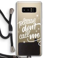 Don't call: Samsung Galaxy Note 8 Transparant Hoesje met koord