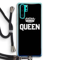 Queen zwart: Huawei P30 Pro Transparant Hoesje met koord