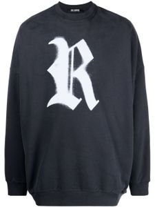 Raf Simons sweat oversize en coton à logo imprimé - Bleu