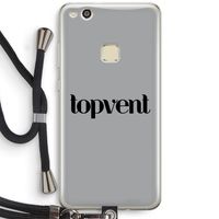 Topvent Grijs Zwart: Huawei Ascend P10 Lite Transparant Hoesje met koord