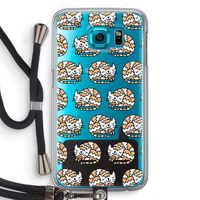 Slapende poes: Samsung Galaxy S6 Transparant Hoesje met koord