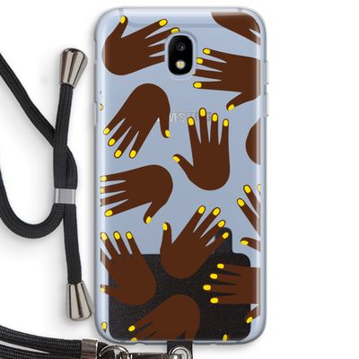 Hands dark: Samsung Galaxy J5 (2017) Transparant Hoesje met koord