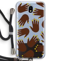 Hands dark: Samsung Galaxy J5 (2017) Transparant Hoesje met koord