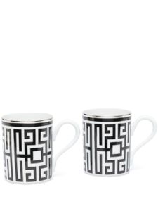 GINORI 1735 lot de 2 tasses Labirinto en porcelaine - Blanc