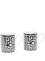 GINORI 1735 lot de 2 tasses Labirinto en porcelaine - Blanc - thumbnail