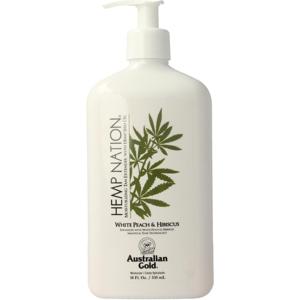 Australian Gold Hemp nation tan extender white peach hibiscus