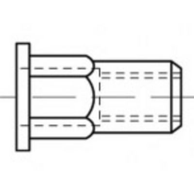 TOOLCRAFT TO-5380590 Popmoer M8 RVS 250 stuk(s)