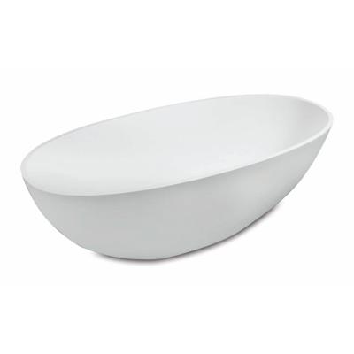 Vrijstaand Bad Luca Sanitair Comfortstone 170x80 Cm Met afvoerset Mat Wit