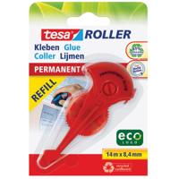 Tesa Roller navulling lijmroller permanent ecoLogo, ft 8,4 mm x 14 m, op blister