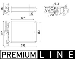 Kachelradiateur, interieurverwarming AH38000P