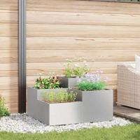 Tuin Bloempot Zilver 100 x 100 x 48 cm Roestvrij staal