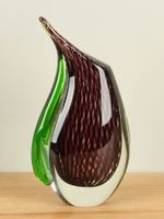 Vaas glas groen/violet, 27 cm. SCG-1810