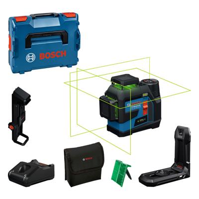 Bosch Professional GLL 12V-100-33 CG Kruislijnlaser groen 3x360° 12V 2.0Ah in L-Boxx - 0601065401