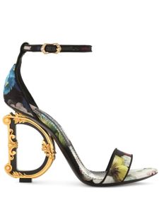 Dolce & Gabbana 105mm DG Baroque-heel sandals - Noir