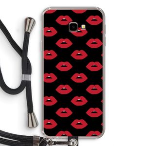 Lips: Samsung Galaxy J4 Plus Transparant Hoesje met koord