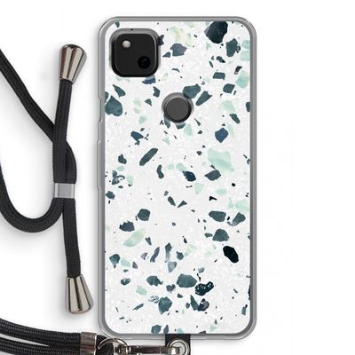 Terrazzo N°2: Pixel 4a Transparant Hoesje met koord