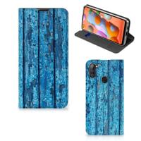 Samsung Galaxy M11 | A11 Book | Wallet Case | Wood Blue