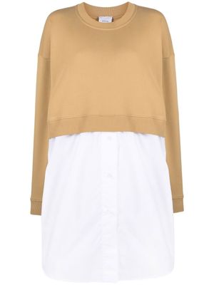 Patou robe-sweat à logo imprimé - Marron