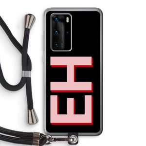 Monogram: Huawei P40 Pro Transparant Hoesje met koord