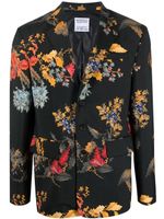 Marcelo Burlon County of Milan blazer boutonné à fleurs - Noir