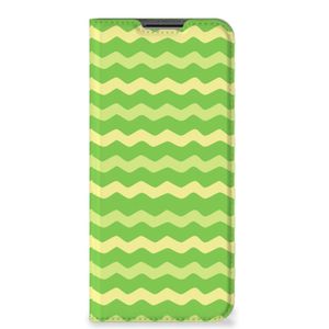 OPPO A54 5G | A74 5G | A93 5G Hoesje met Magneet Waves Green