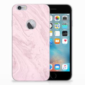 Apple iPhone 6 Plus | 6s Plus TPU Siliconen Hoesje Marble Pink - Origineel Cadeau Vriendin