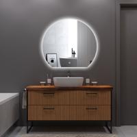Badkamerspiegel met LED Verlichting en Verwarming 100cm - Afimera Deco - Randloos - Wandspiegel Rondboog Vorm - Touch Bediening - Dimbaar - Aanpasbare Lichtkleur