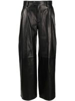 Alexander Wang pantalon ample en cuir à plis - Noir