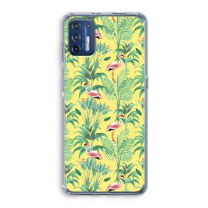 Flamingo party: Motorola Moto G9 Plus Transparant Hoesje