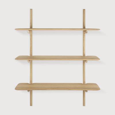 Ethnicraft Wandrek 'PI' Geolied Eikenhout, Met 3 planken, kleur Naturel