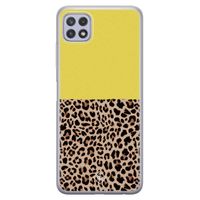 Samsung Galaxy A22 5G siliconen hoesje - Luipaard geel Samsung Galaxy A22 5G siliconen hoesje - Luipaard geel