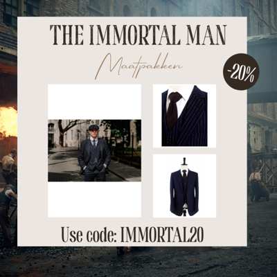 3-delig Tweed Pak Klassiek Navy Chalk Stripe | Peaky Blinders