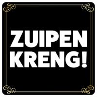 21 jaar verjaardag feestartikelen - Fun drankspel bierviltjes Zuipen kreng - 10x stuks
