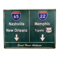 Sweet Home Alabama Highway Metalen Bord - 58 x 43 cm Sweet Home Alabama Highway Metalen Bord - 58 x 43 cm