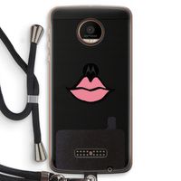 Kusje: Motorola Moto Z Force Transparant Hoesje met koord
