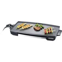 Severin KG 2397 Tafelgrill Elektrisch Met handmatige temperatuursinstelling RVS (geborsteld), Zwart